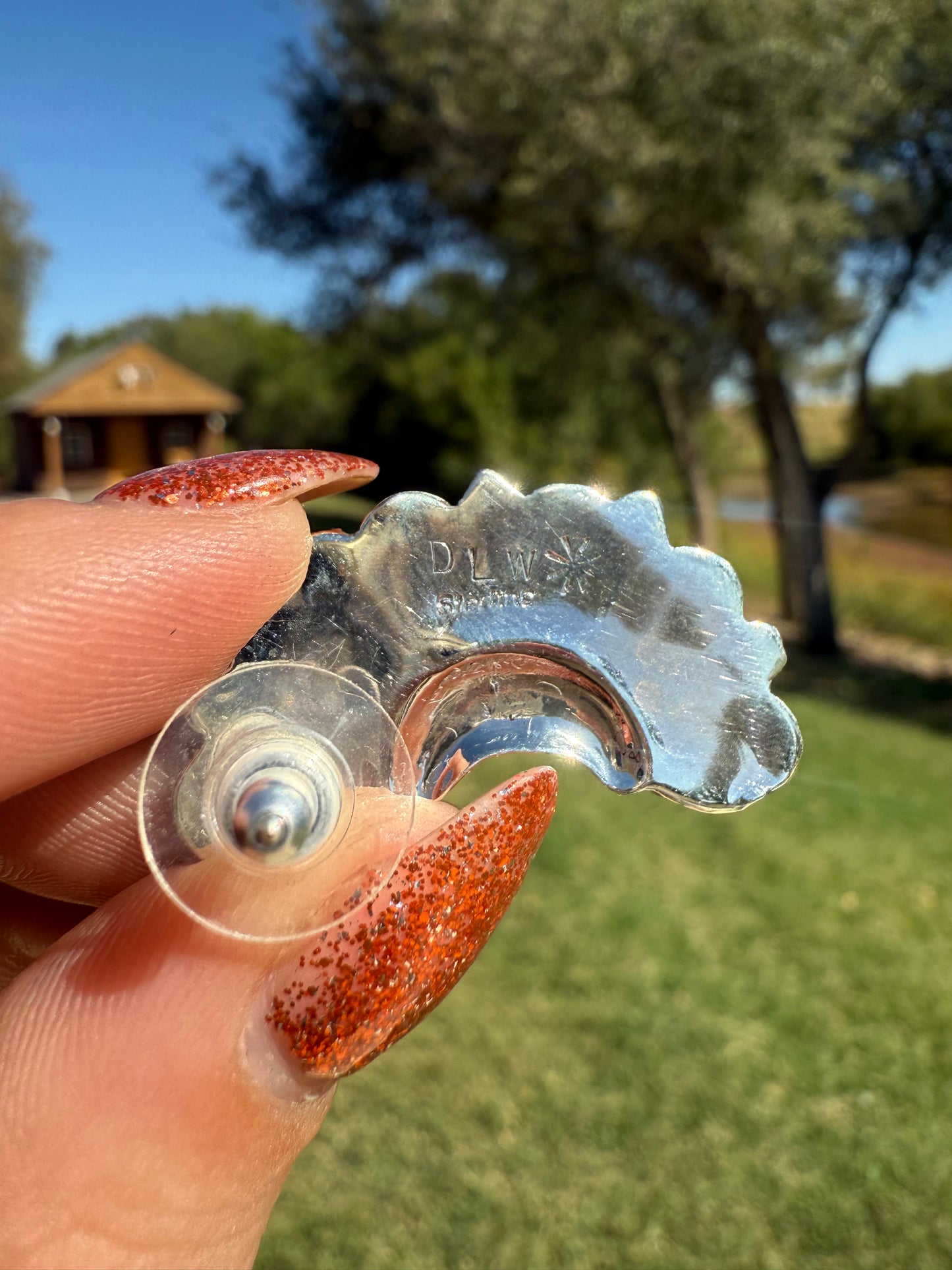 Durena Wauneka • White Buffalo Half Moon Cluster Studs