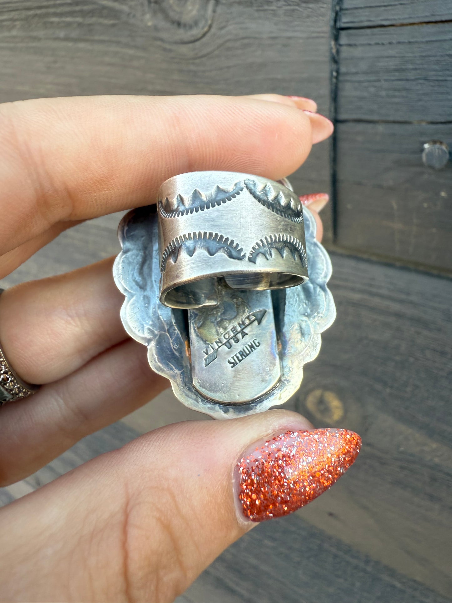 Vincent Platero Sterling Silver Adjustable Ring