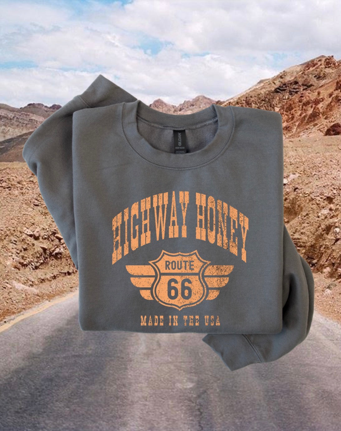 Highway Honey Crewneck Sweatshirt • 2 Colors