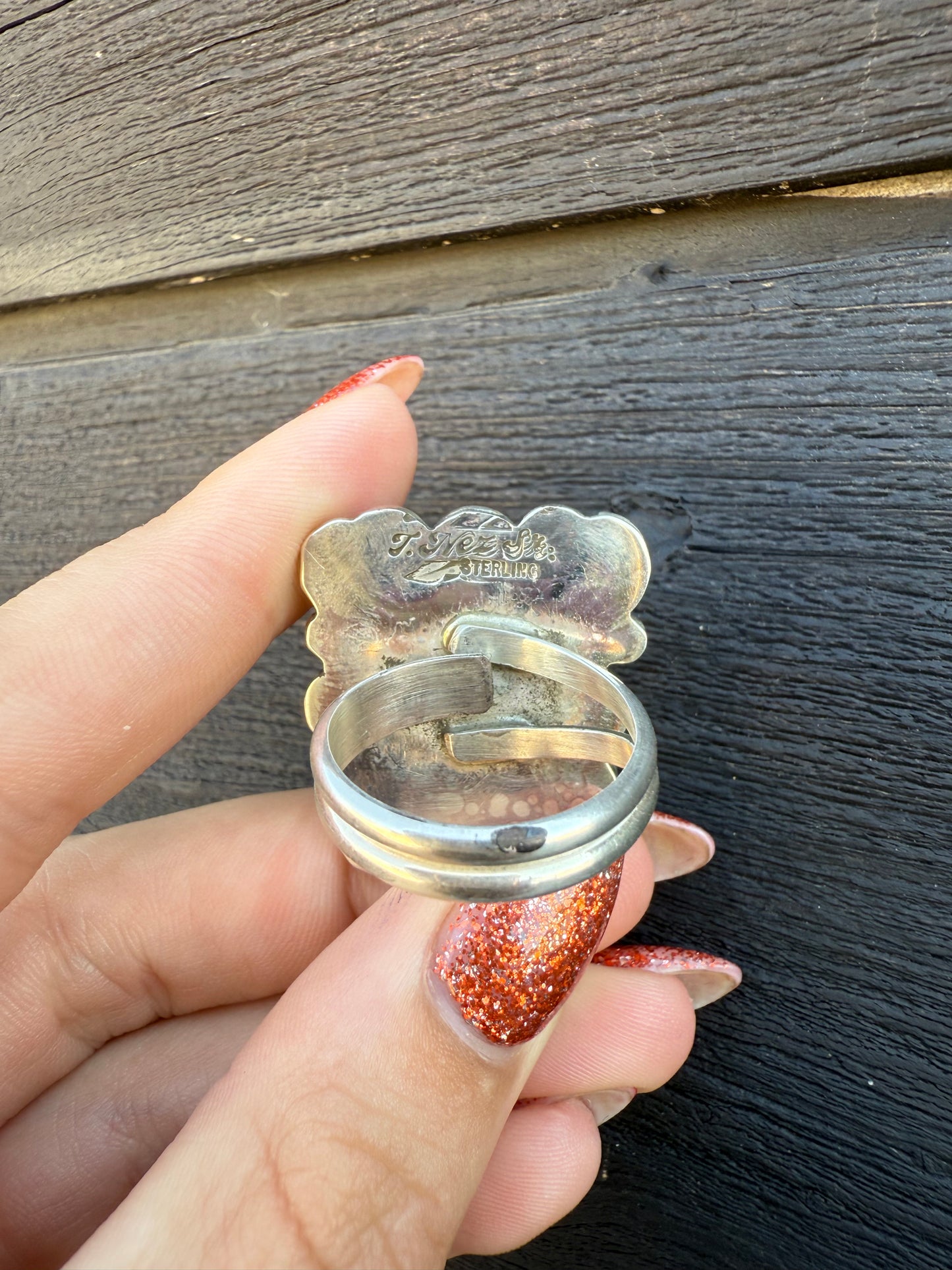 T Nez Sr. Adjustable Ribbon Royston Ring