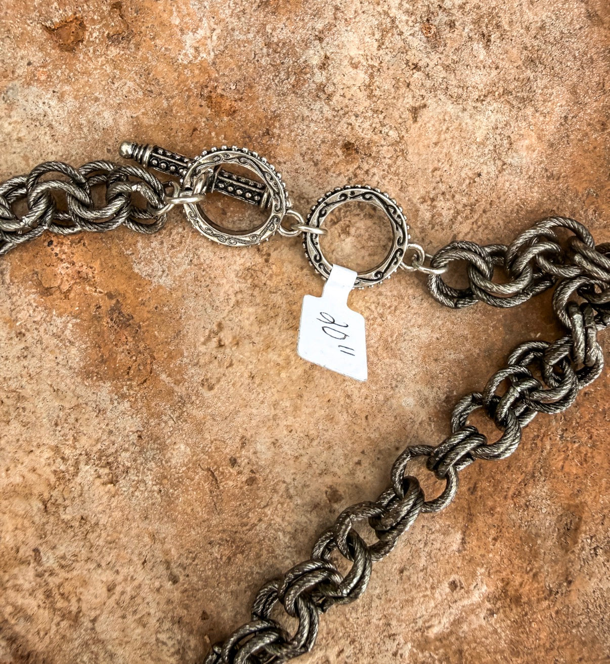 Double Link Textured Chain