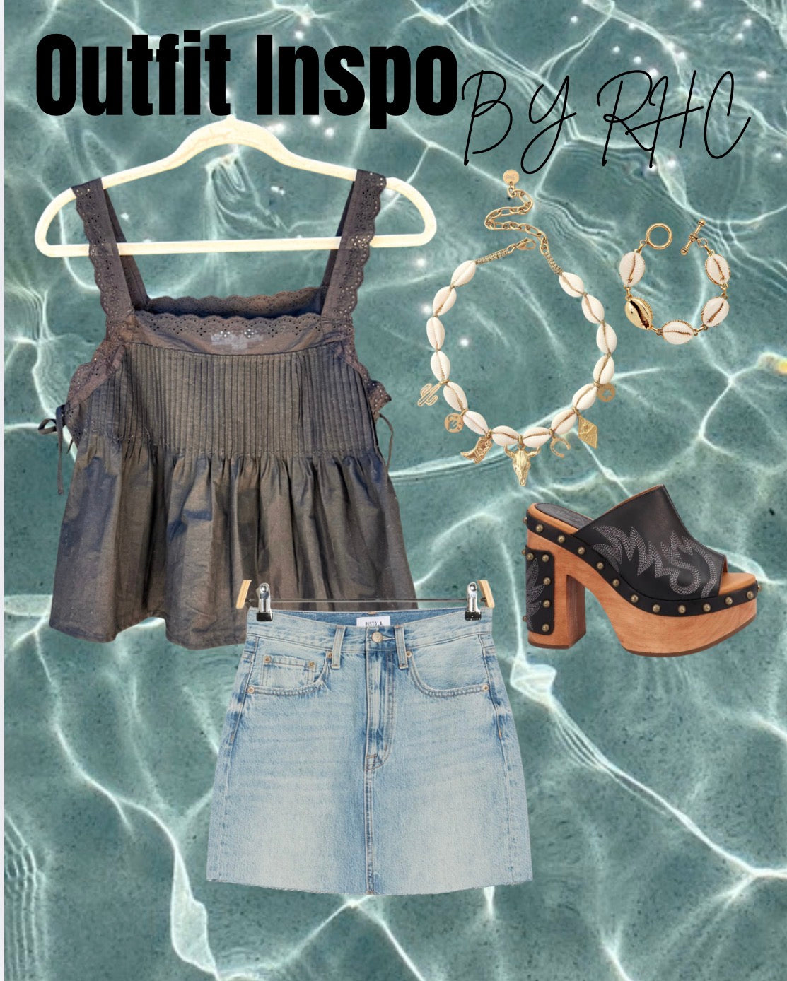 The Holly Pleated Black Tank