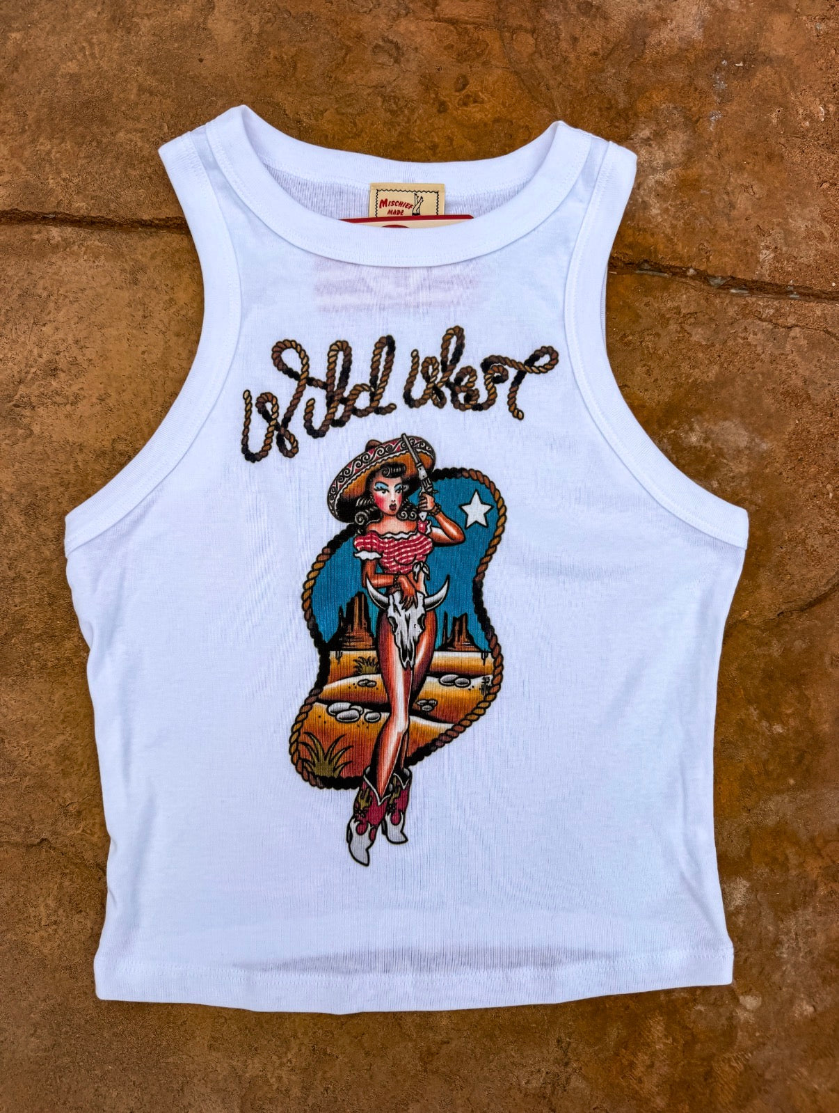 Wild West Pin Up Girl Baby Tank