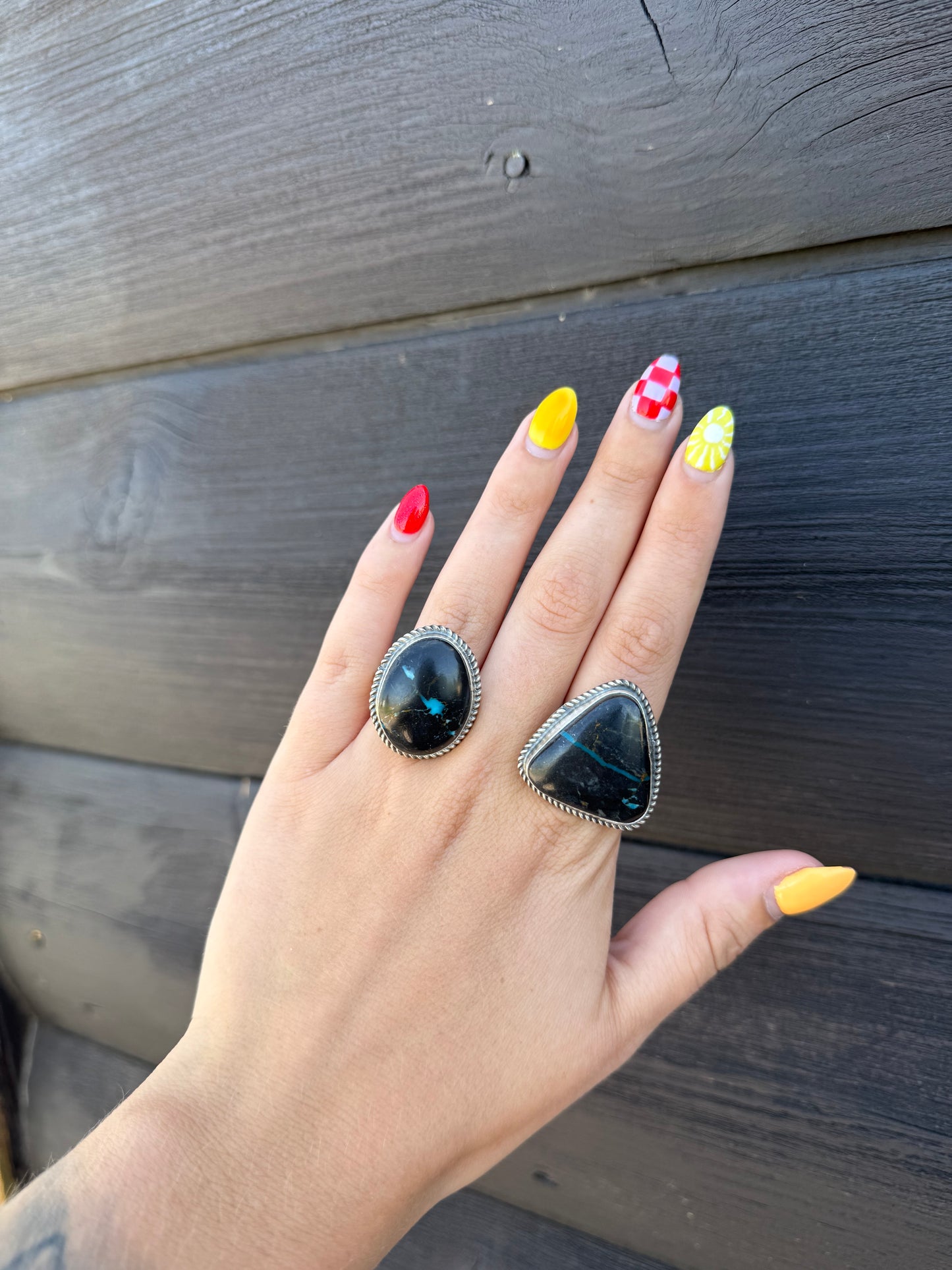 Adjustable Blue Moon Turquoise Rings