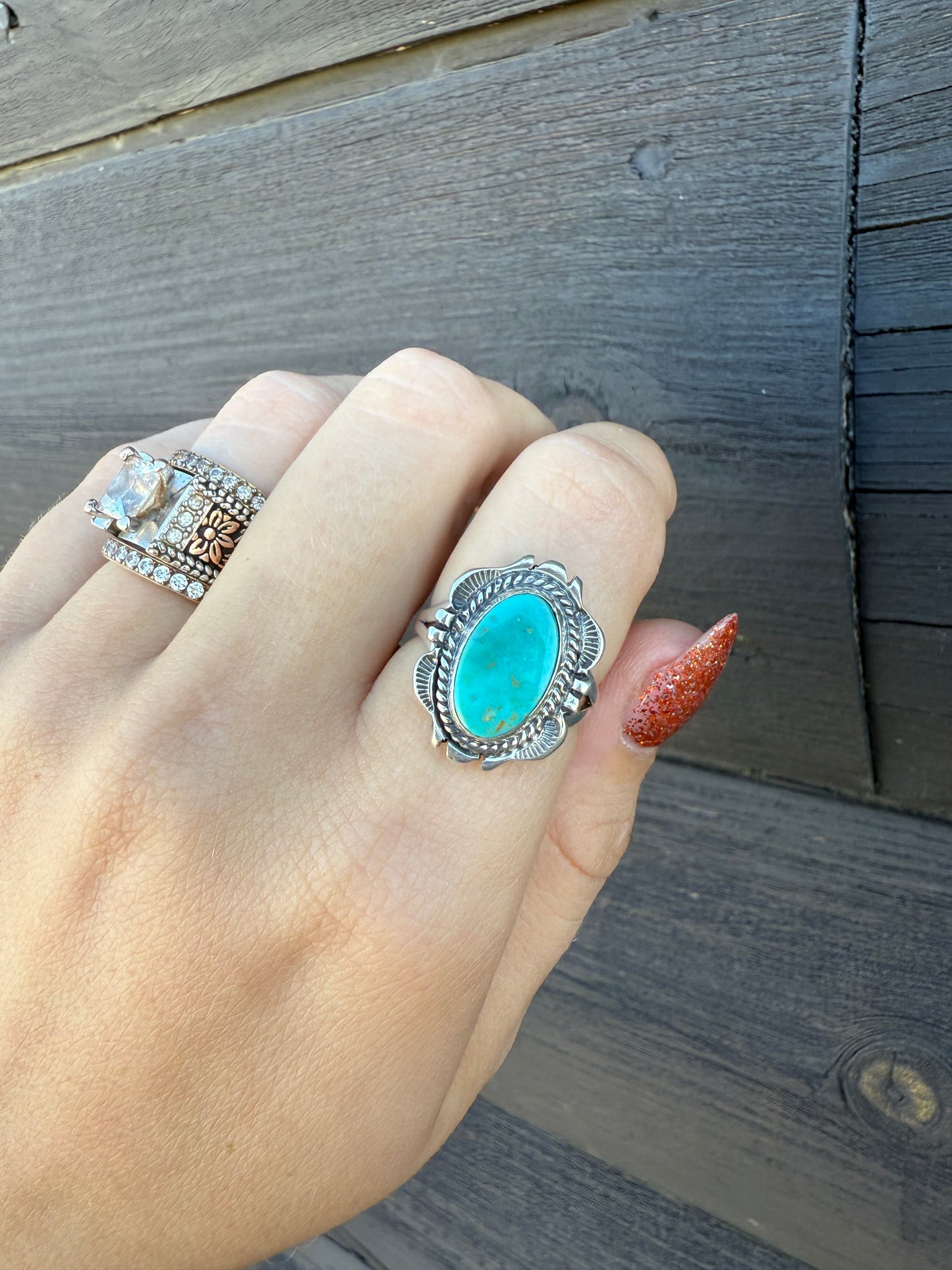 Size 8 Kingman & Sterling Silver Ring