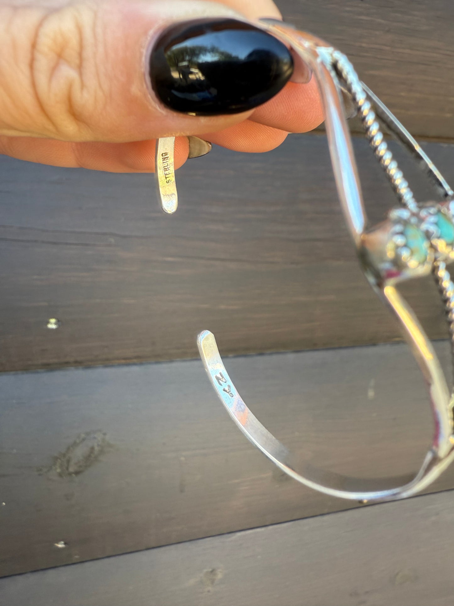 Nicole Yazzie Turquoise Adjustable Cuffs