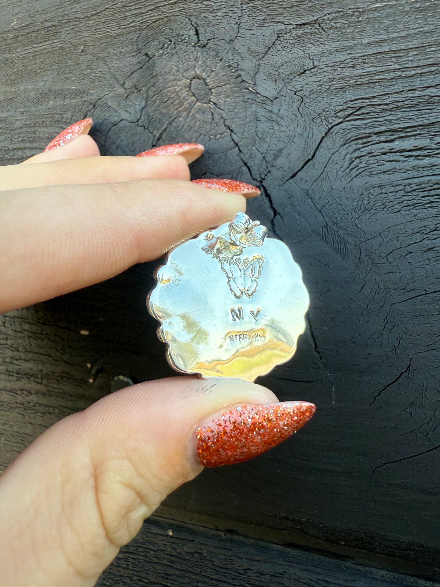 Nicole Yazzie Turquoise Cluster Studs
