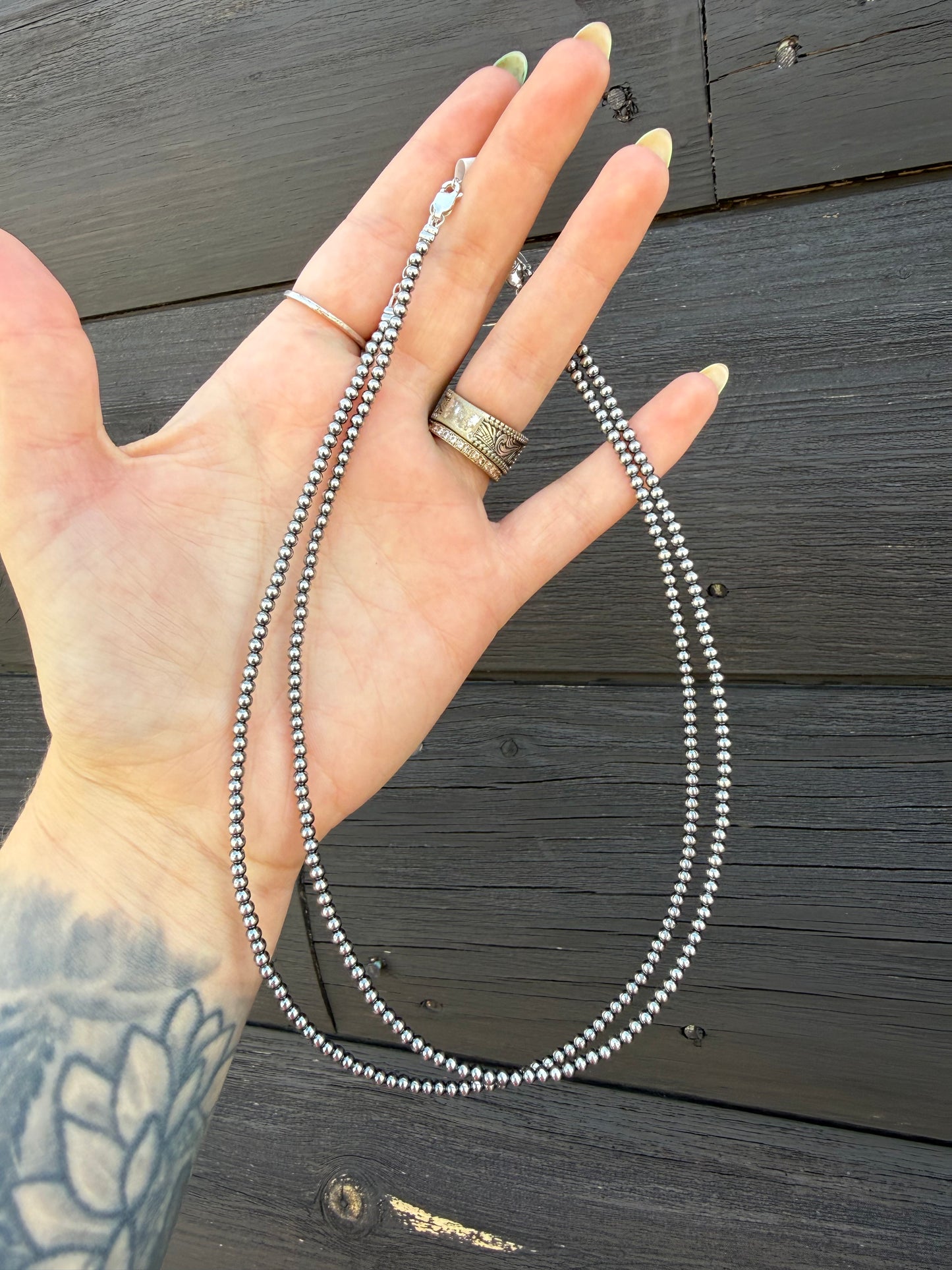 3mm 16” + 2” Extender Sterling Silver Pearls