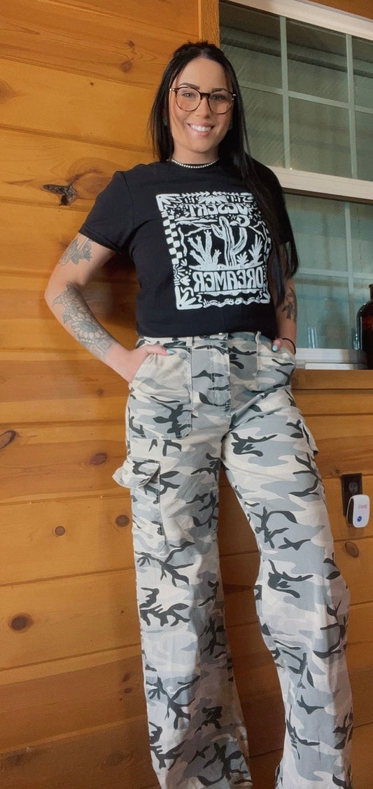 Camo Love Cargo Pants (Sizes 3/25 & 11/29 left)