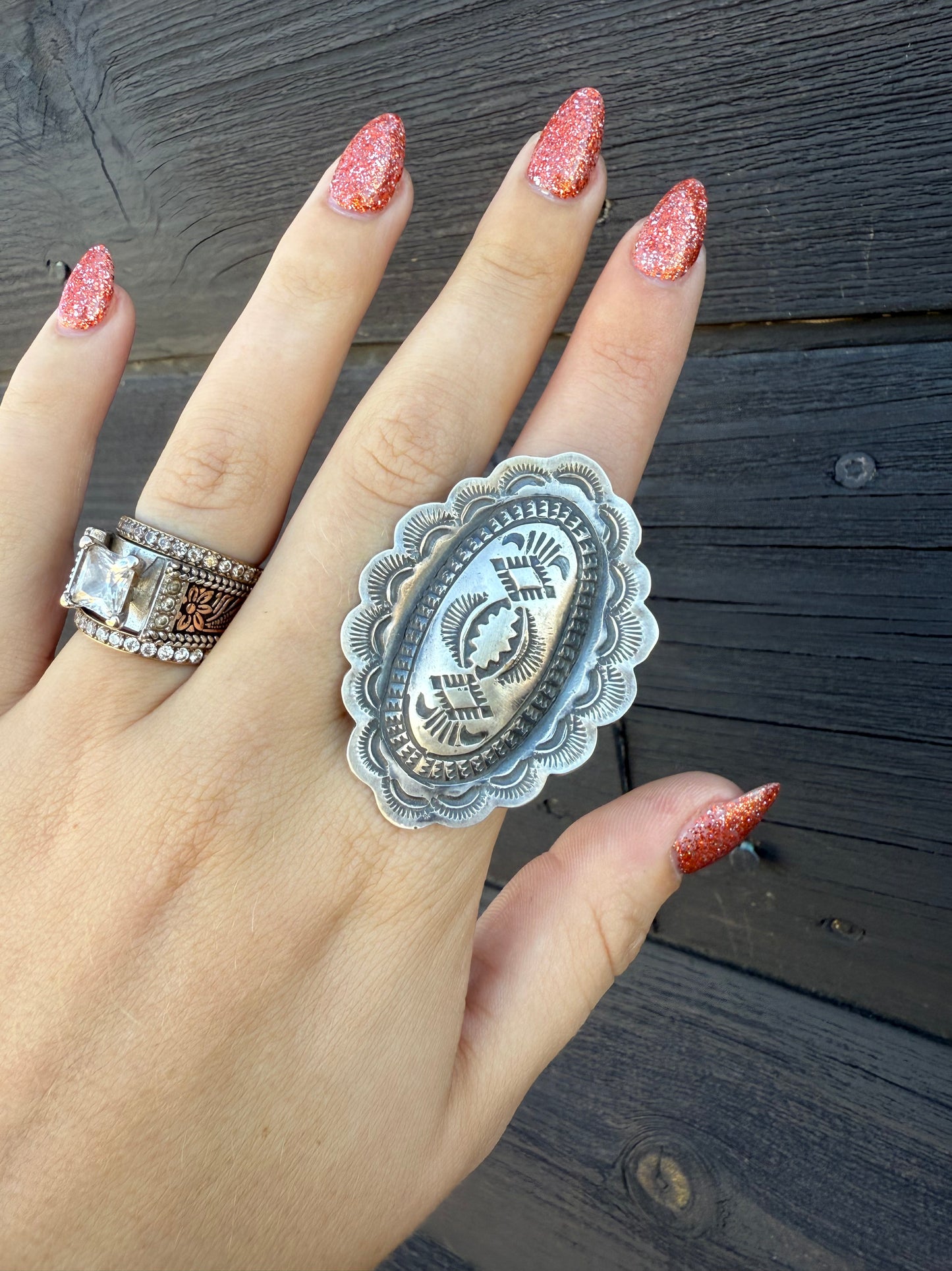 Vincent Platero Sterling Silver Adjustable Ring