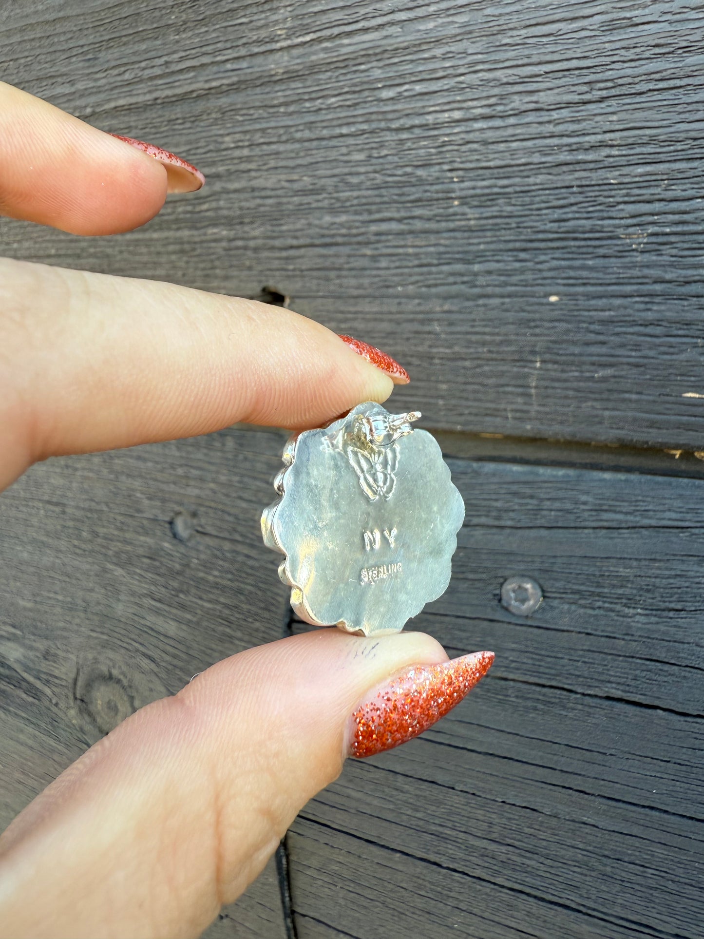 Nicole Yazzie Red Opal Cluster Studs