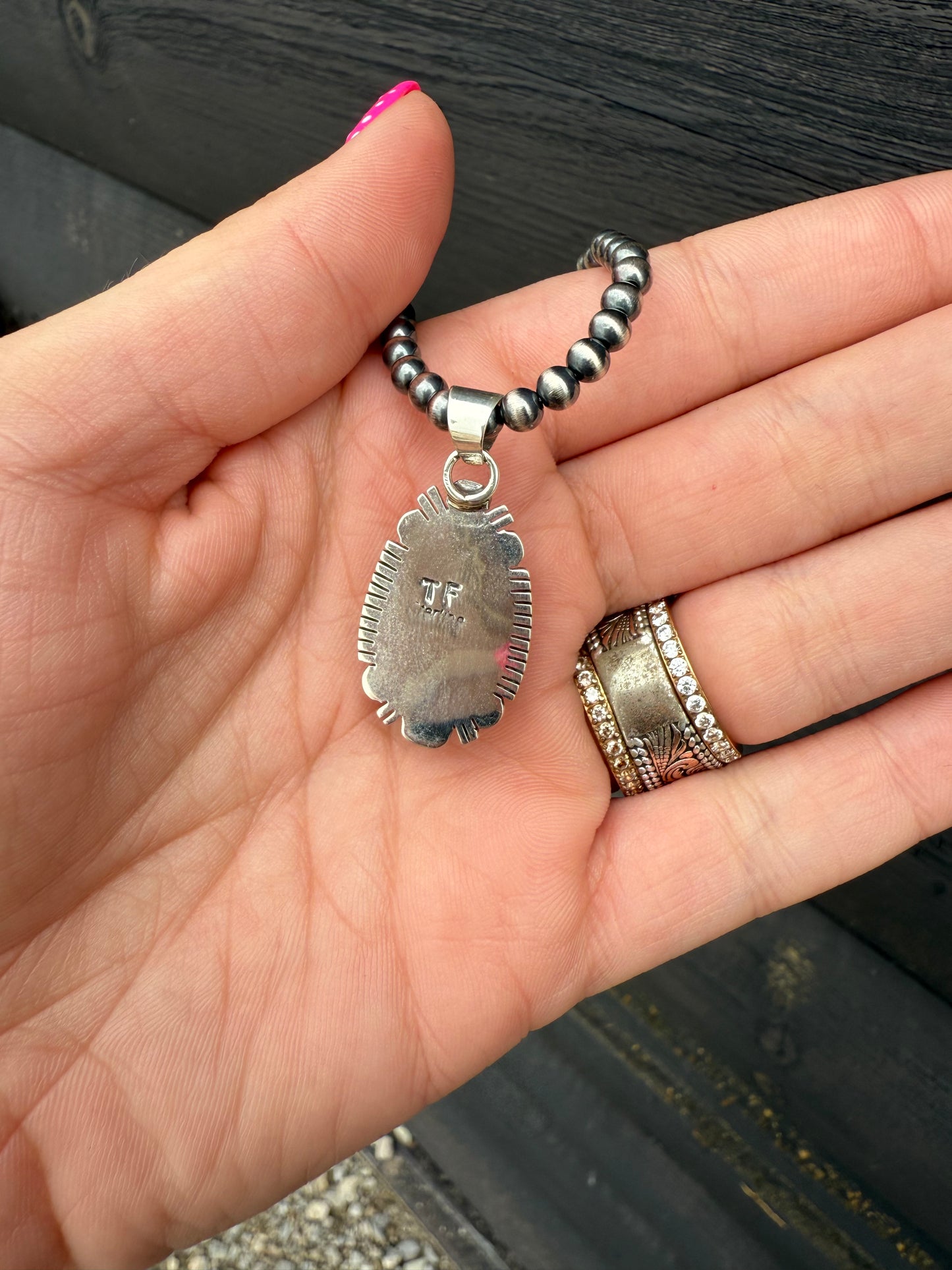 Palomino and Sterling Pendant