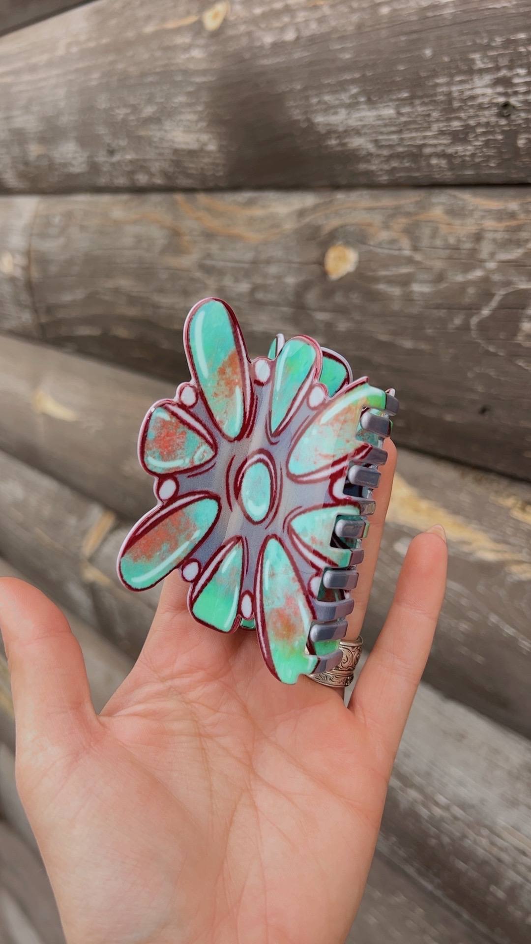 Turquoise Claw Clip