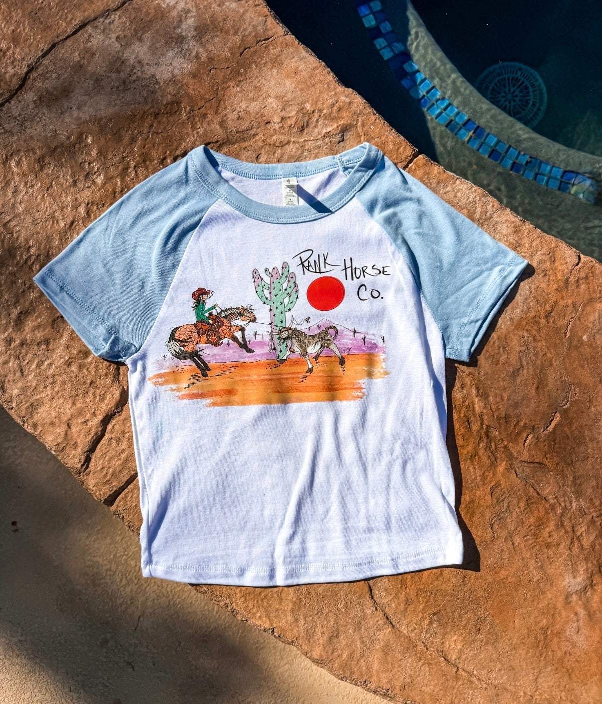 Turquoise Thief RHC Logo Baby Tee