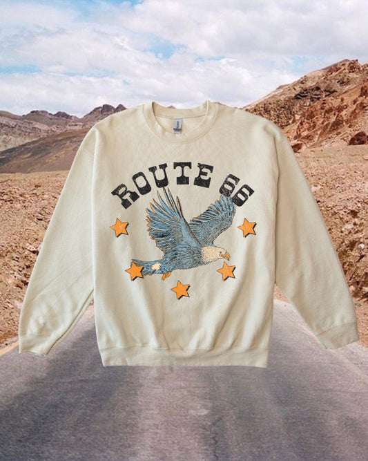 Route 66 Crewneck Sweatshirt • 2 Colors