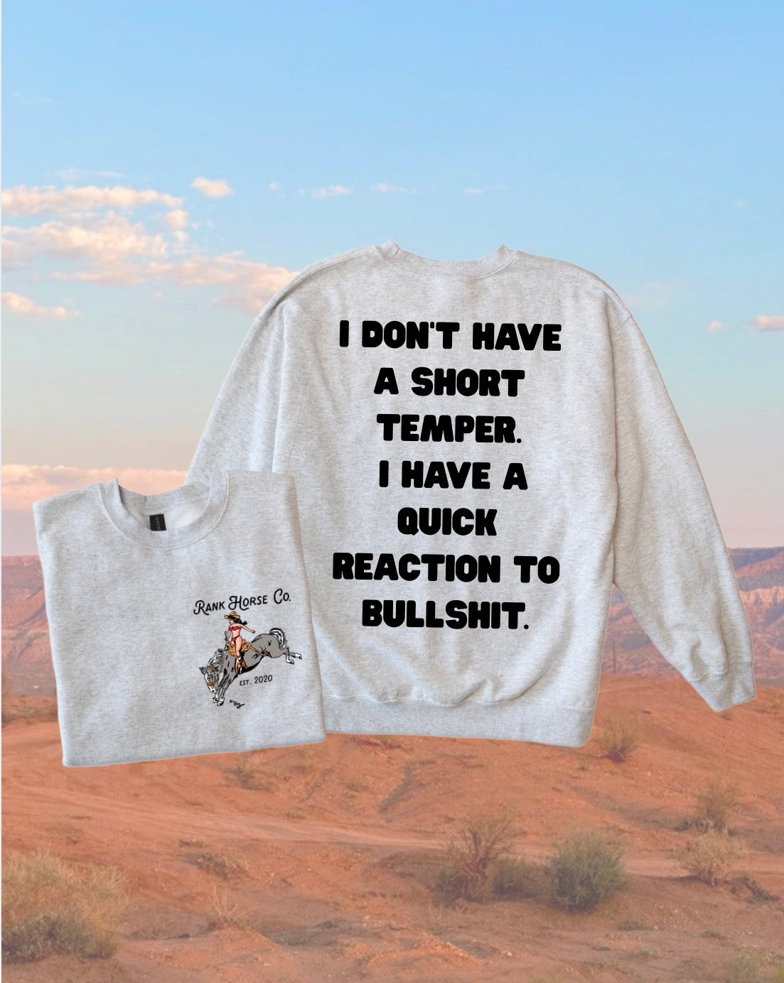 Short Temper Crewneck Sweatshirt • 2 Colors