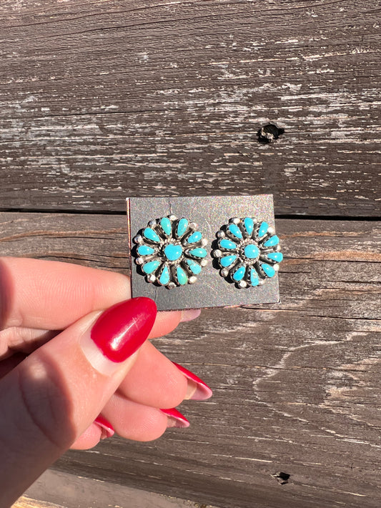 George Gasper Authentic Turquoise Cluster Studs