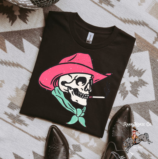 Pink And Teal Cowboy Tee