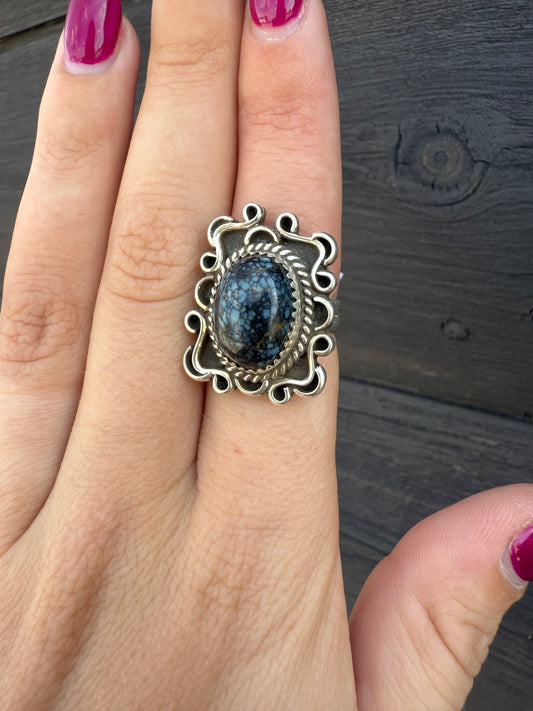 T Nez Sr Vista Grande Variscite & Sterling Silver Ring
