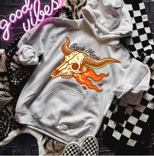 Rank Horse Co Skull Hoodie