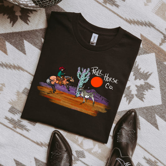 Rank Horse Co Turquoise Thief Tee • Black