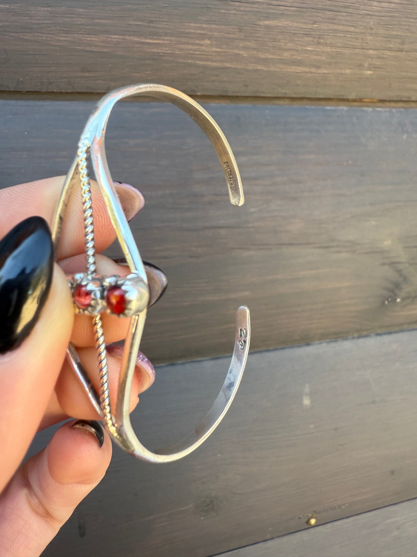 Nicole Yazzie Red Spiny Adjustable Cuffs