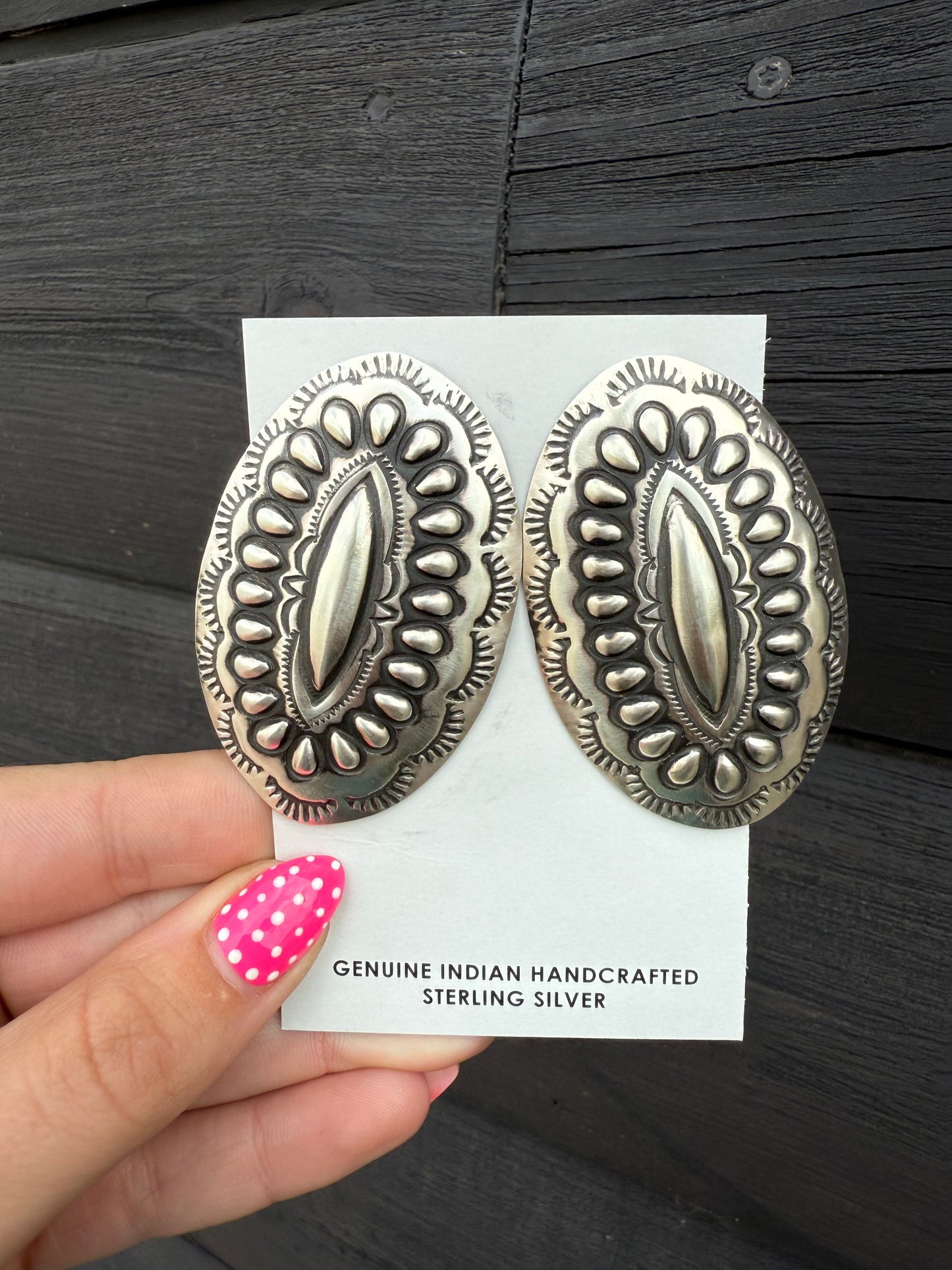 Lane Tahe Silver Concho Studs