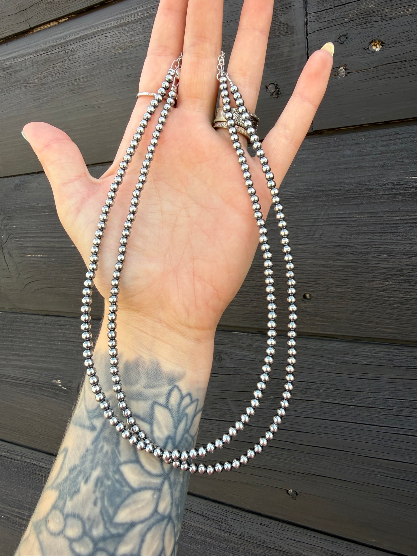 4mm 16” + 2” Extender Sterling Silver Pearls