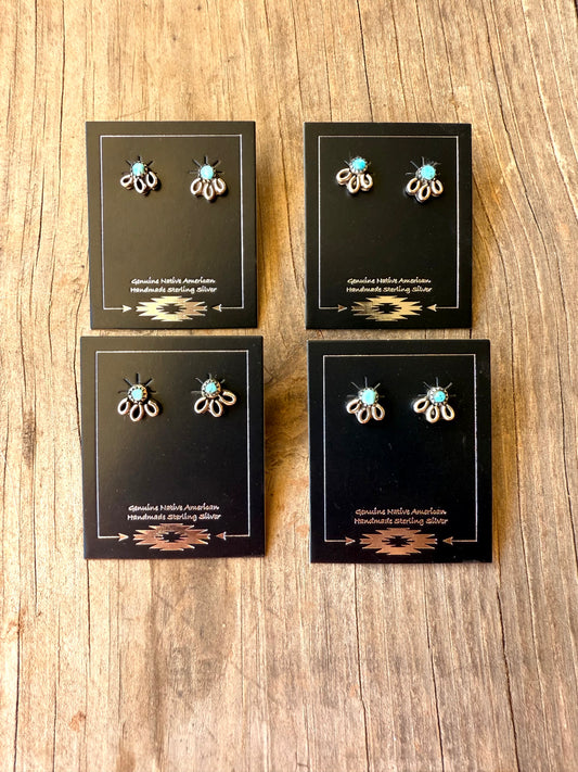 Christina Yazzie Dainty Turquoise Studs