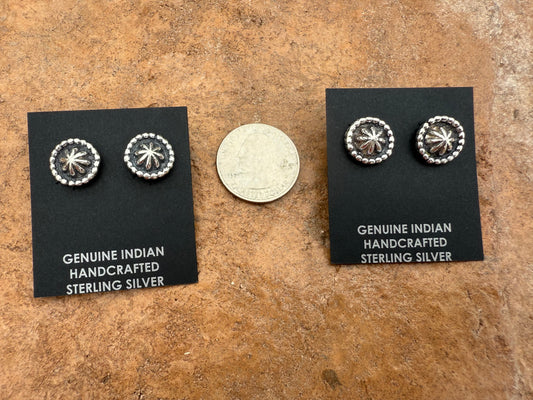 Etta Larry Small Sterling Silver Concho Studs