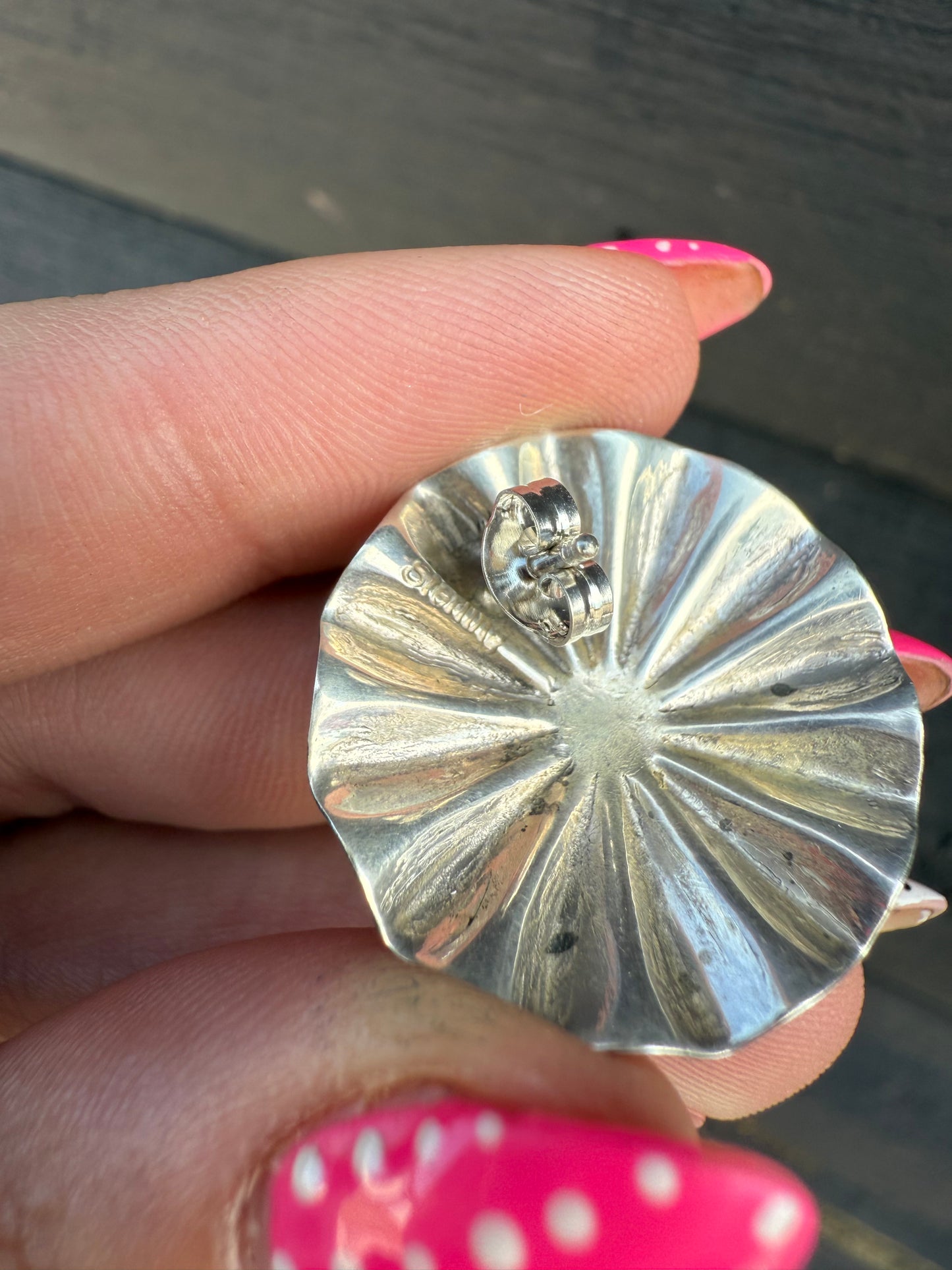 Sterling Silver & Kingman Concho Studs