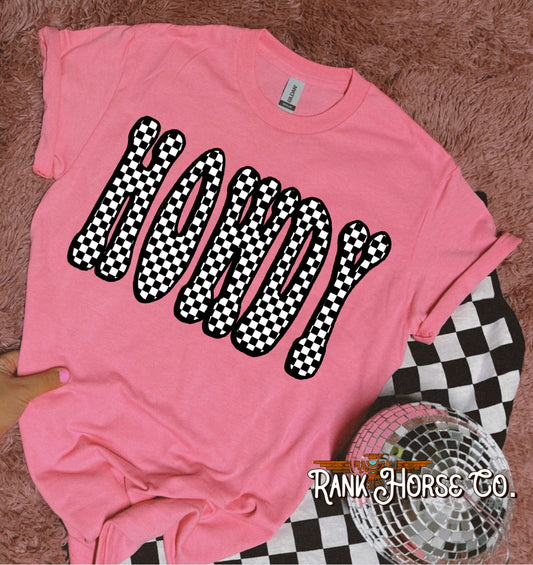 Checkered Howdy Tee