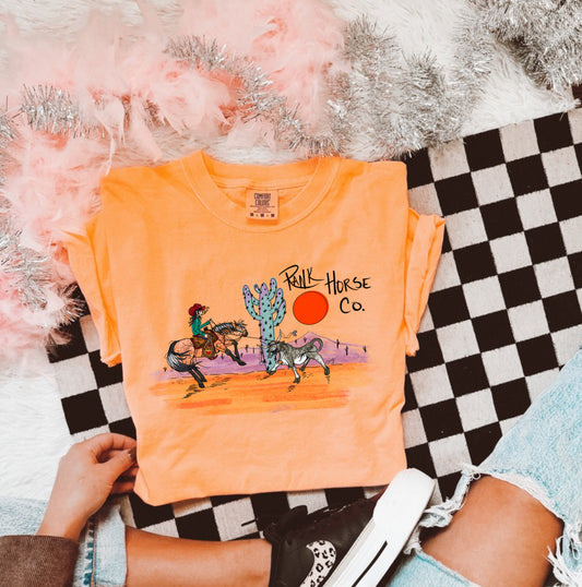 Rank Horse Co Turquoise Thief Tee • Sunset