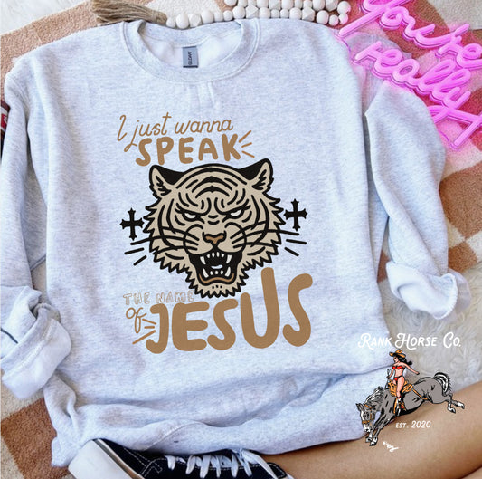 Speak The Name Of Jesus Crewneck