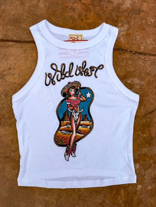 Wild West Pin Up Girl Baby Tank