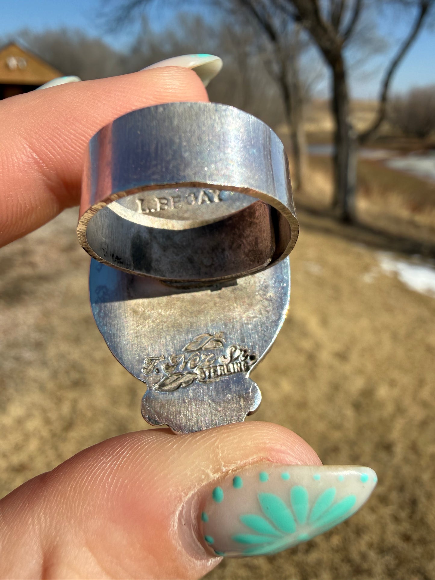 Adjustable Mina Maria Turquoise Ring • Terrel Nez Sr