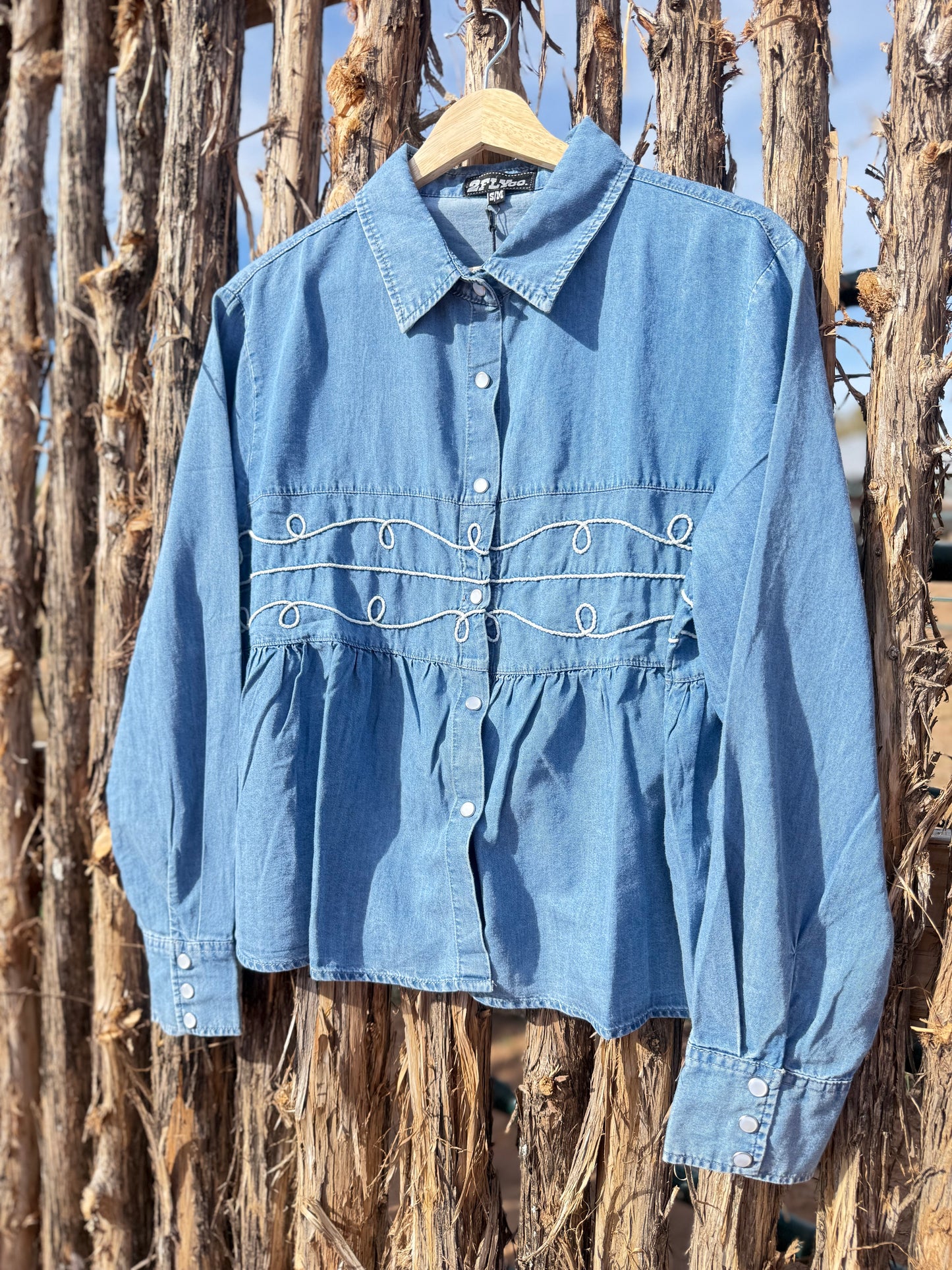 Loopty Lou Denim Top