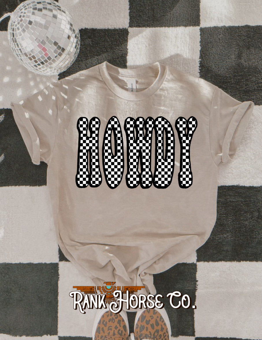 Checkered Howdy Tee