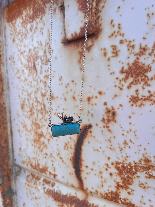 Cactus & Turquoise necklace