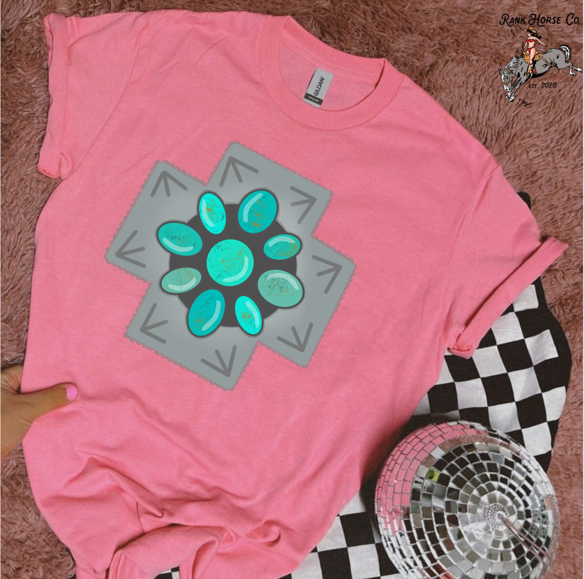 Cross Turquoise Concho Tee