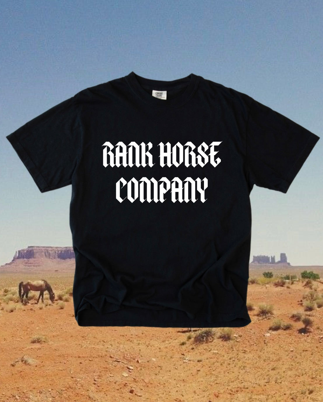 Rank Horse Company Grunge Logo Tee