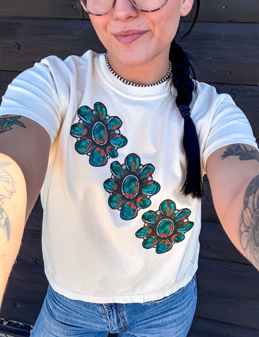 Cluster Turquoise Boxy Tee