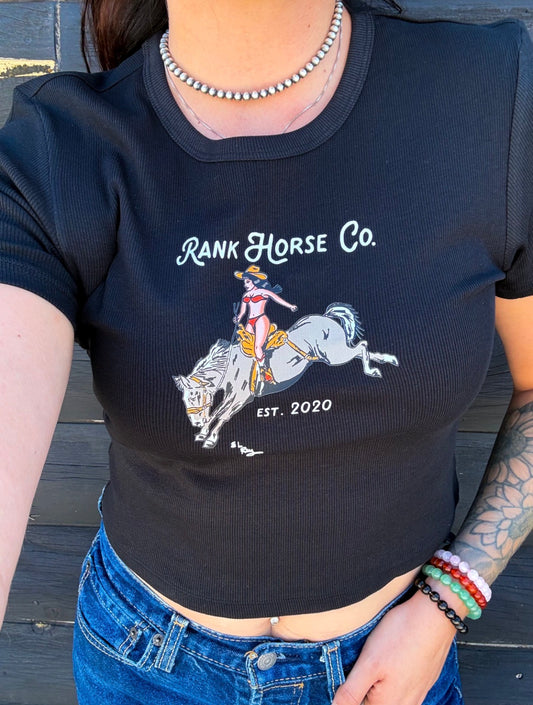 Rank Horse Co OG Logo Baby Tee • PREORDER