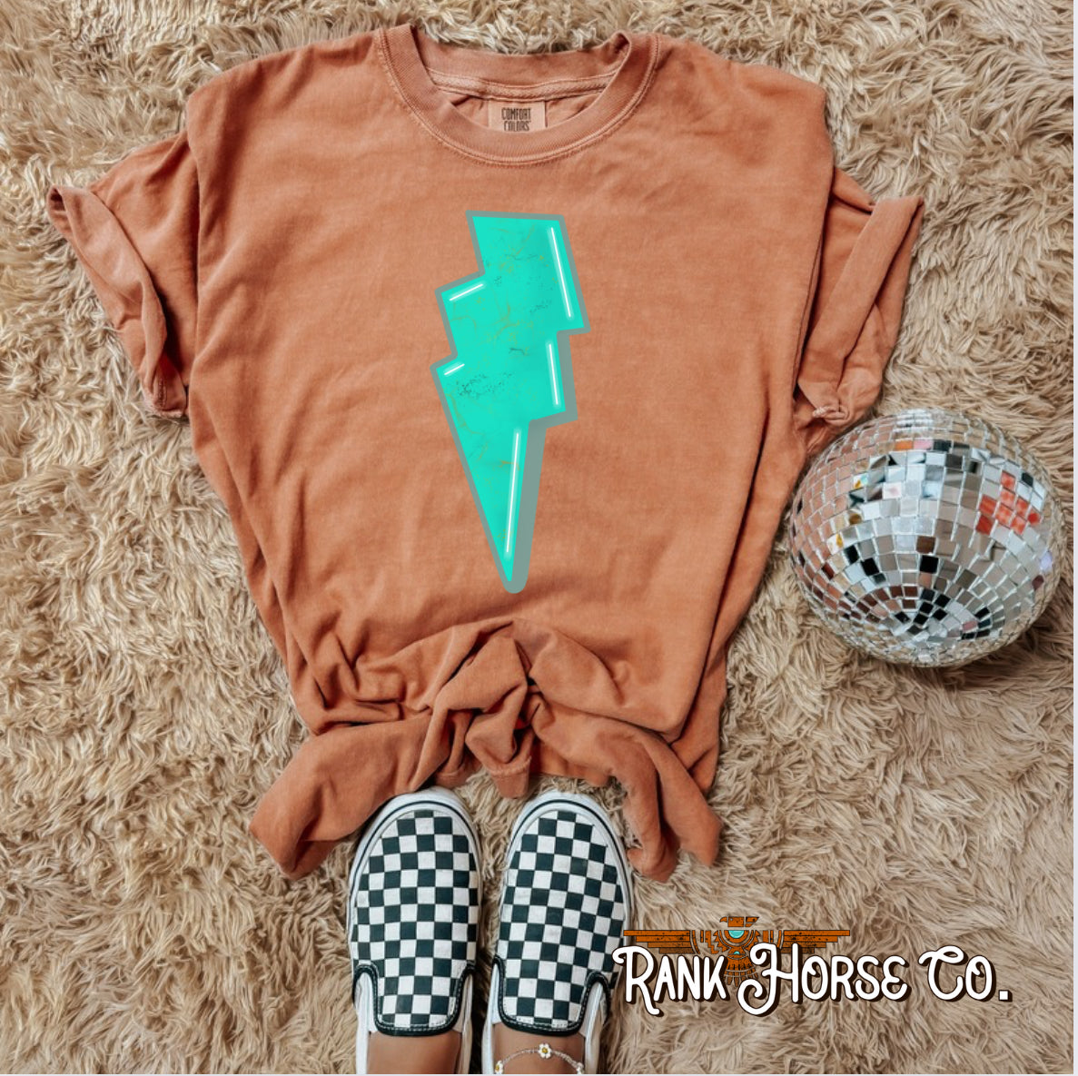 Turquoise Bolt Tee