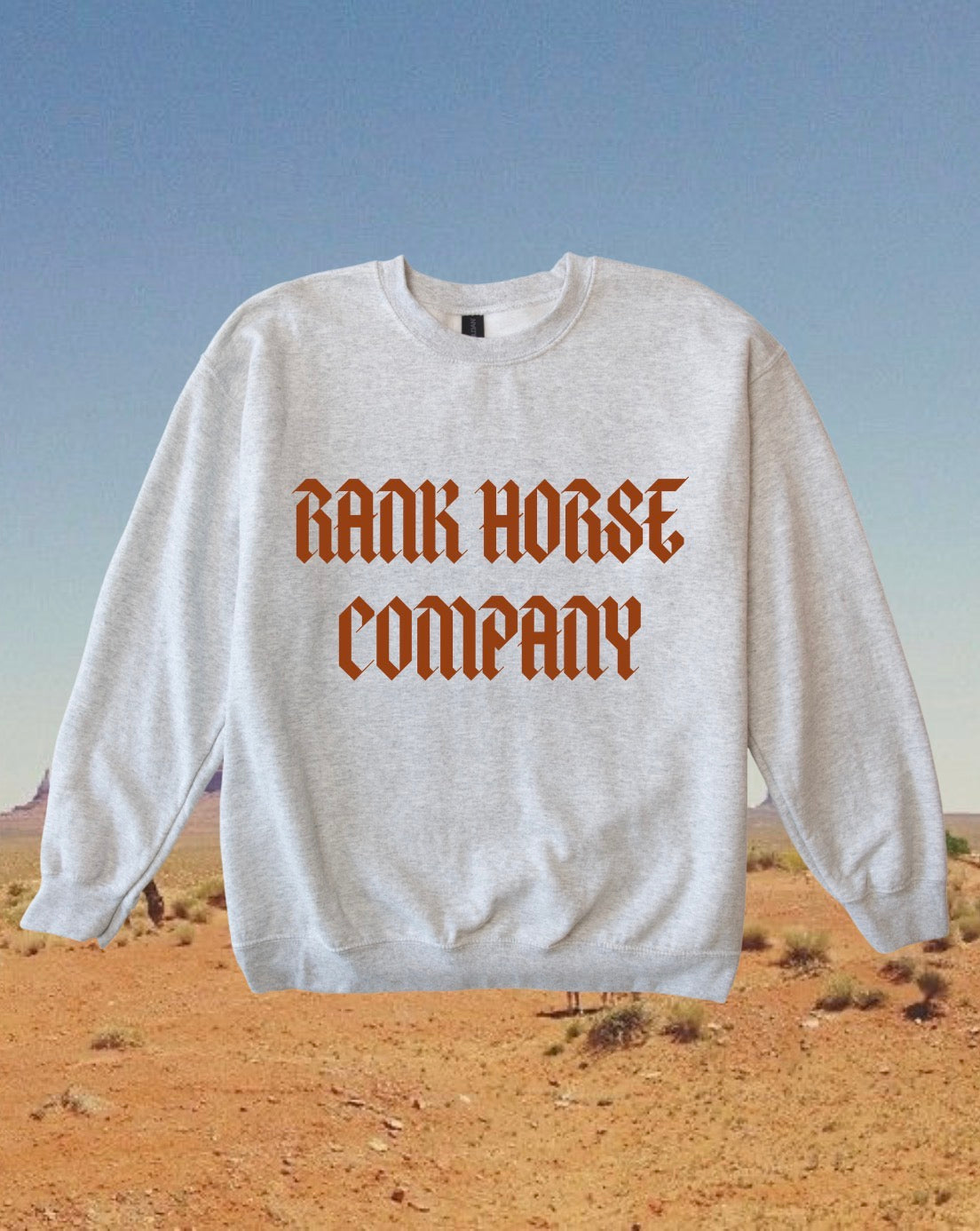 Rank Horse Company Grunge Logo Crewneck Sweatshirt
