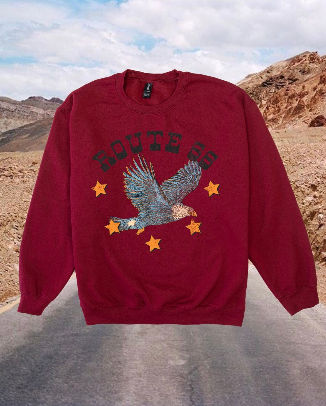 Route 66 Crewneck Sweatshirt • 2 Colors