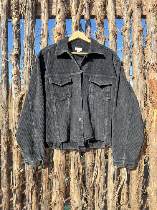 Vintage Black Frayed Jacket
