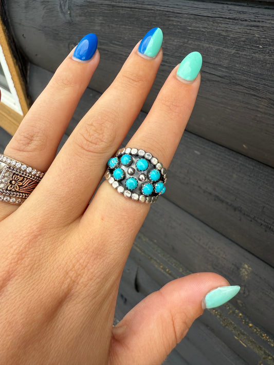 Kenny Lonjose Size 6.5 Kingman Snake Eye Ring