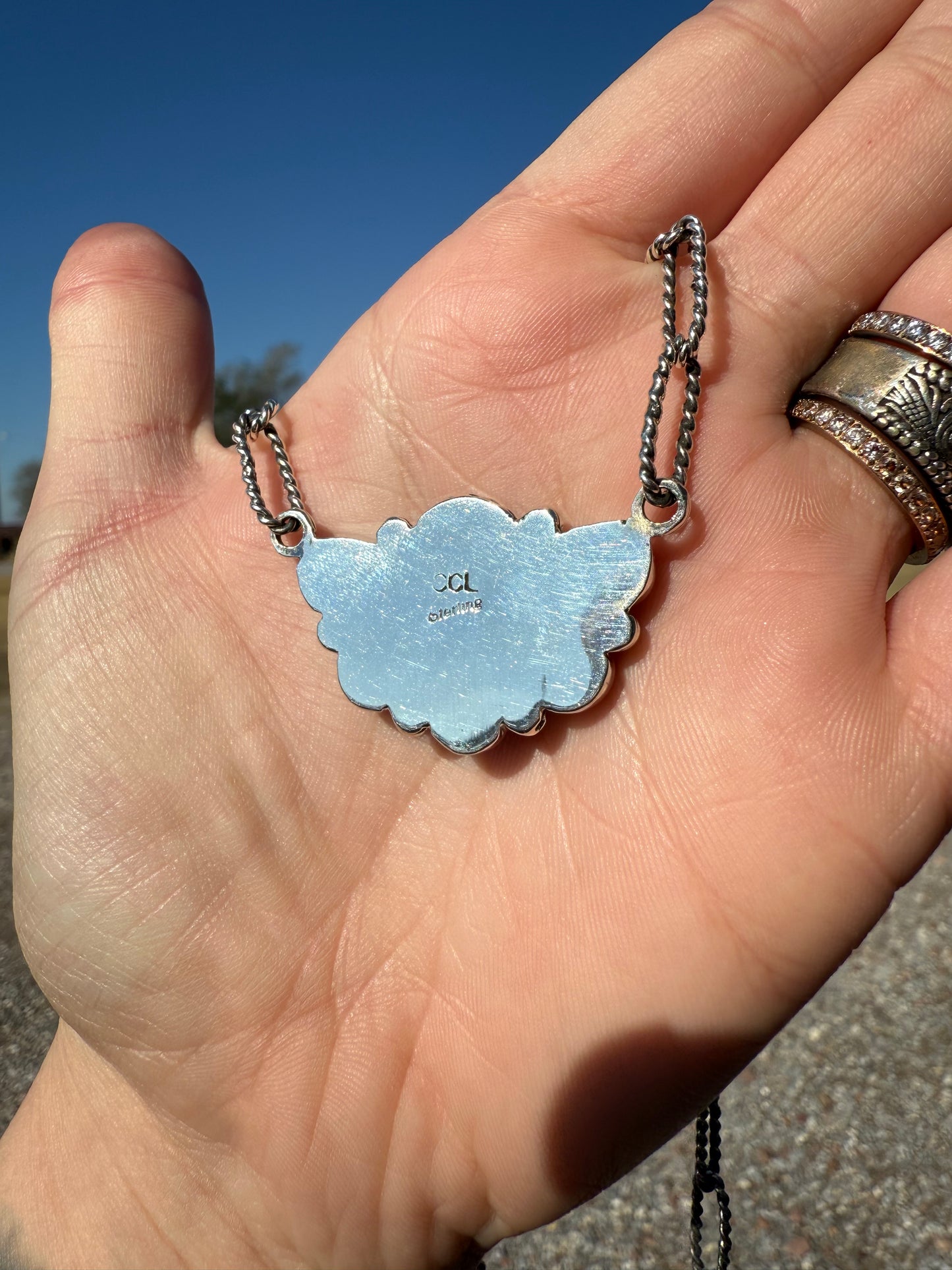 Carlo Lonjose 18” Multi Stone and Sterling Silver Necklace