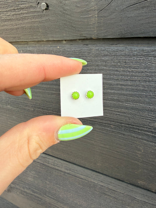 Dainty Gaspeite Studs